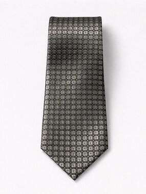 Bruno Marchesi Men's Gray Textured Micro-Pattern Tie